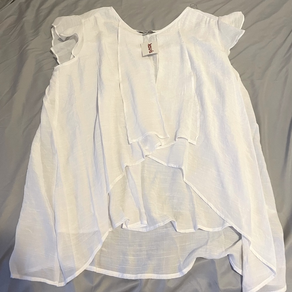 White Flowy Top